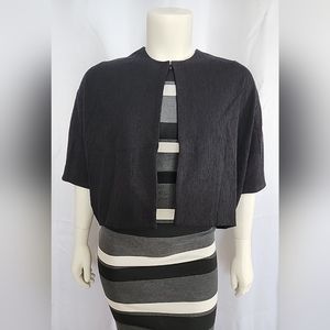 NWT Chico's Black Travelers Crinkle Jacket Cardigan Blazer Size 1 Medium 8/10